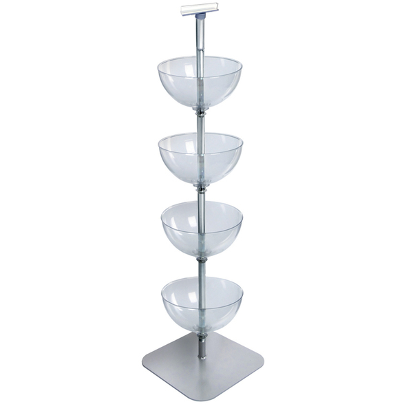 Azar Displays Four-Tiered 14" Bowl Floor Display 751404